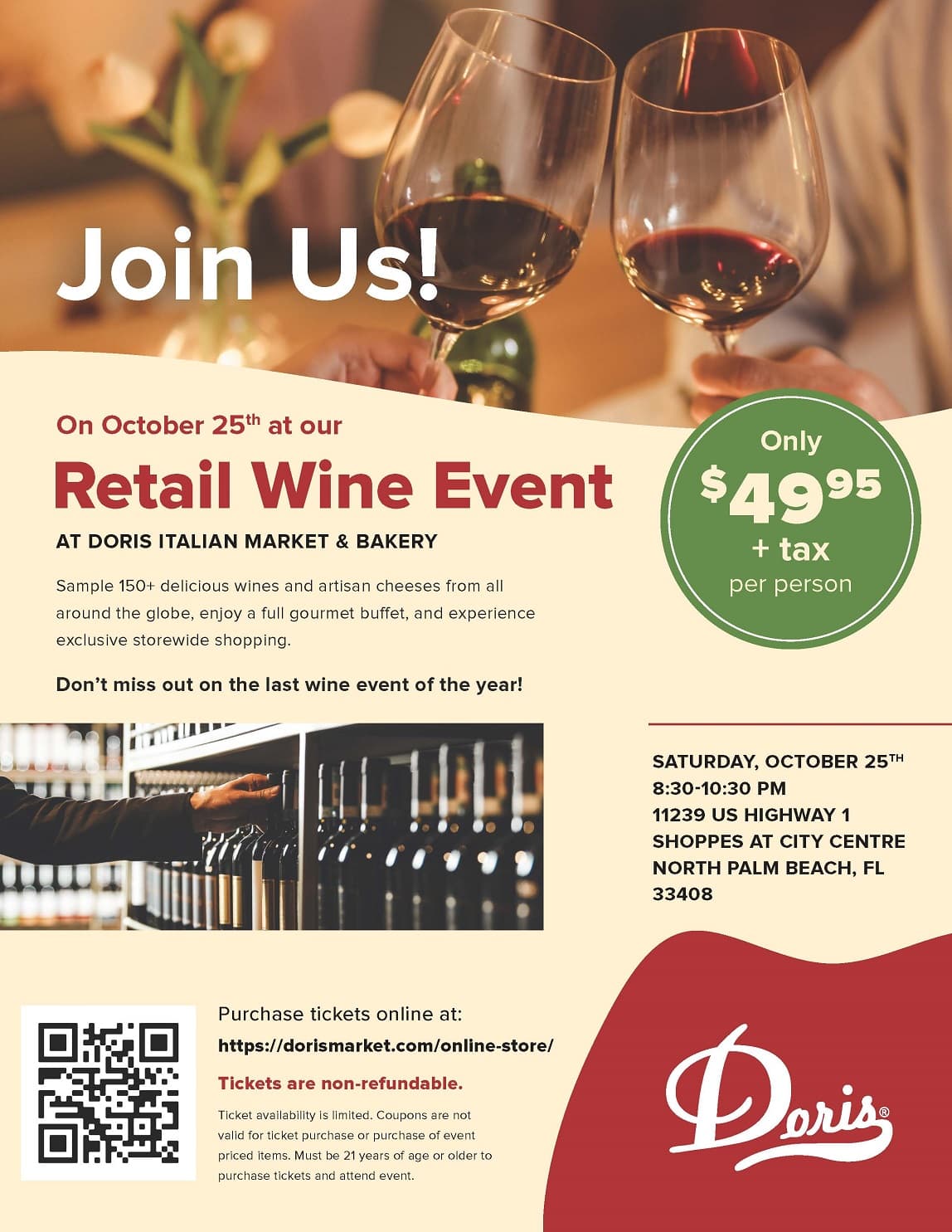 Doris Italian Market & Bakery's Pre-Halloween Wine Night Offers Tastings and Special Pricing