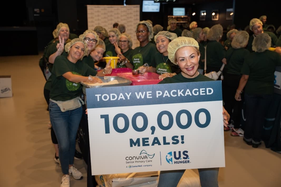 Humana and Conviva Volunteers Pack Meals to Fight Hunger in South Florida