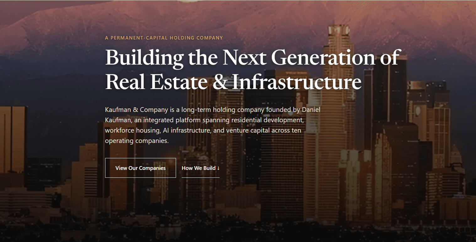 Kaufman & Company Launches Unified Platform, Integrating Real Estate and Venture Operations