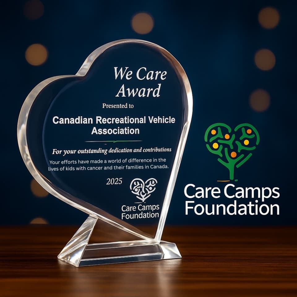 Canadian Recreational Vehicle Association Receives We Care Corporate Award for Care Camps Support