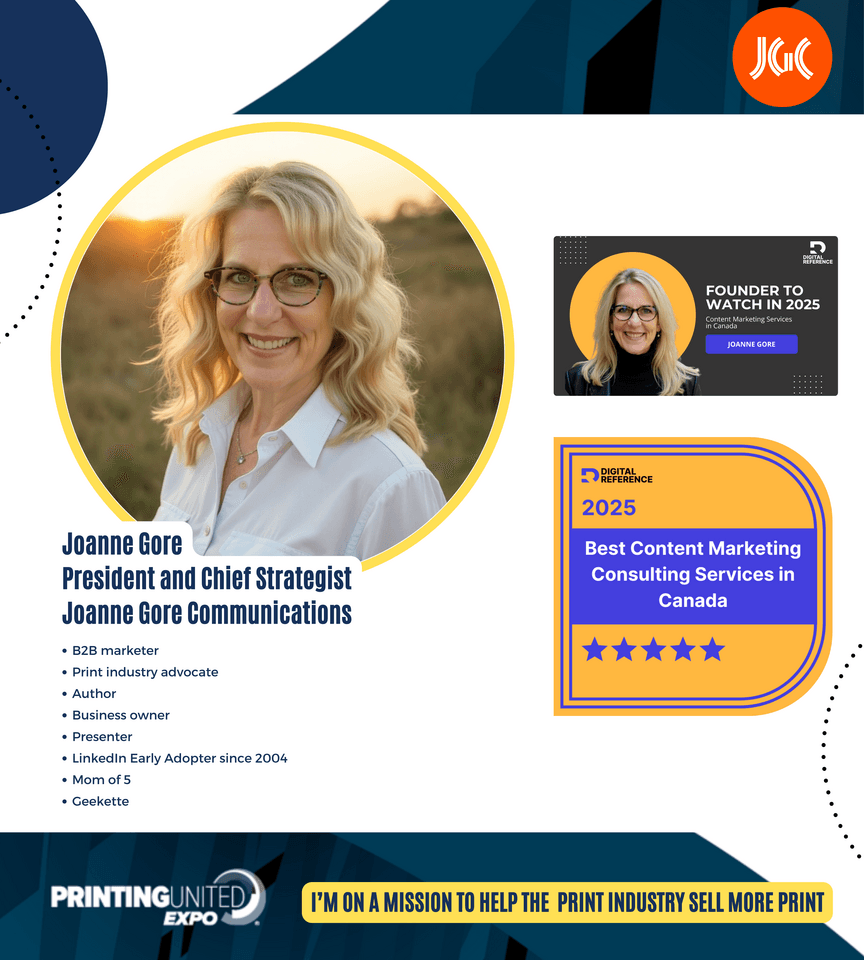 Joanne Gore Honored with Two Digital Reference Awards, Returns to PRINTING United Expo 2025